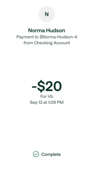 Completed cashout proof